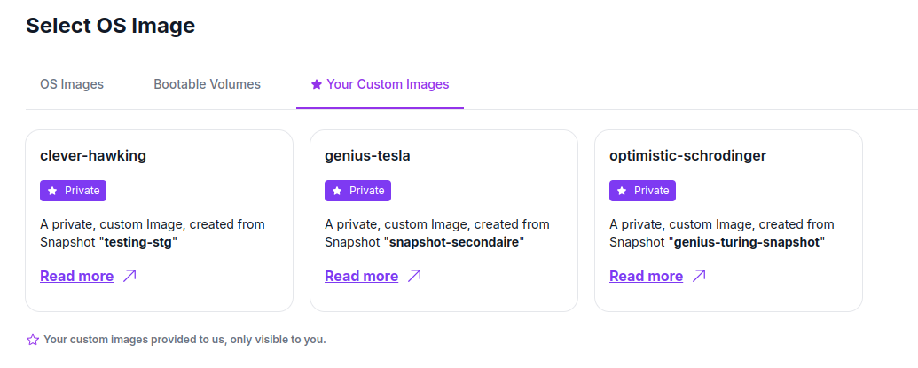 Custom Images UI